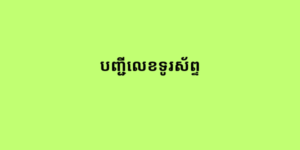 បញ្ជីលេខទូរស័ព្